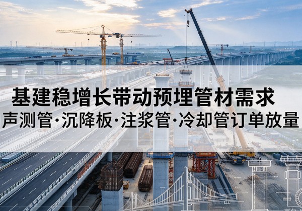 杞县基建稳增长带动预埋监测管材需求，声测管、沉降板、注浆管订单持续放量
